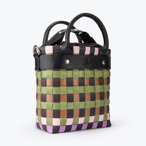 Aperlai Basket Bag / Black Purple