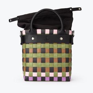 Aperlai Basket Bag / Black Purple