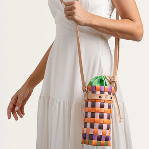 Simena Basket Bag / Brown Orange